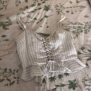 Striped Cropped Tank Top